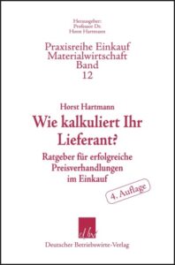 Buchcover Hartmann Wie kalkuliert Ihr Lieferant